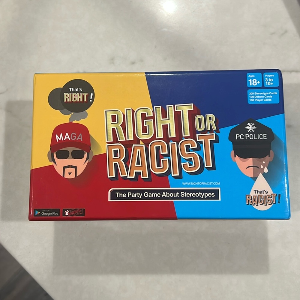 Right or racist the party game about stereotypes